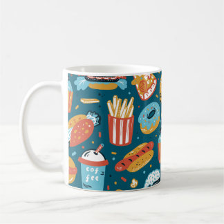 Schnelle Lebensmittelsymbole: Vintage Doodles Kaffeetasse