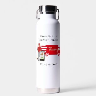 Schnelle Lieferung des Red Delivery-Treibers Trinkflasche