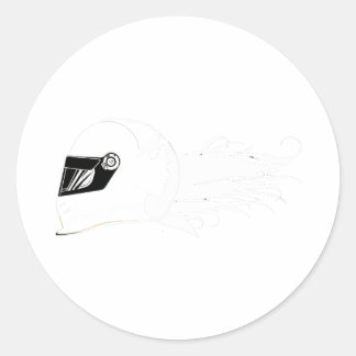 Schnelle Mädchen-Reihe Runder Aufkleber