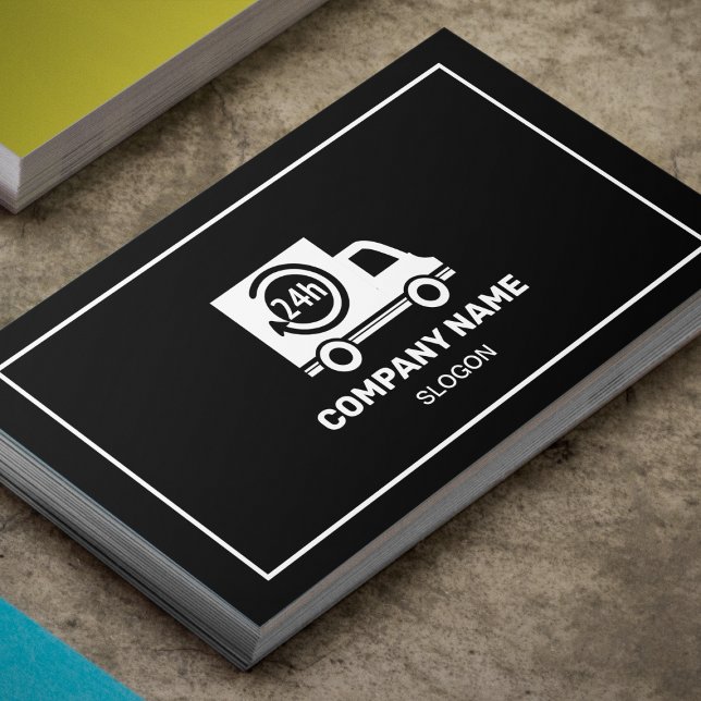 Schnelle, moderne Schwarz/Weiß-Beruflich Visitenkarte (Von Creator hochgeladen)