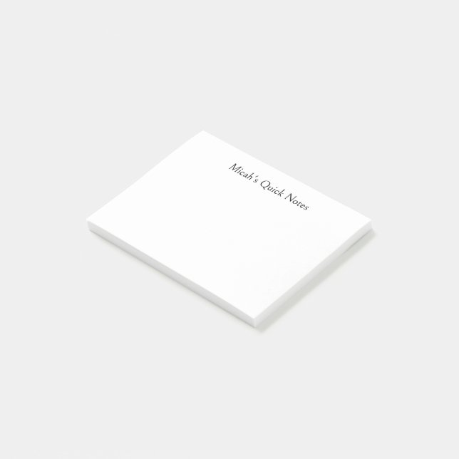 Schnelle Notizen, Ideen, modern, einfach, minimali Post-it Klebezettel (angewinkelt)