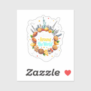 Schnelle Reise durch die Welt Aufkleber