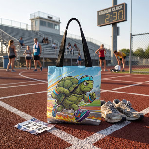 Schnelle Schildkröte Sprinter Athletischer Läufer