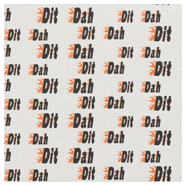 Schnelle Sendestücke und Dahs Ham Radio Fabric Stoff (Nahaufnahme)