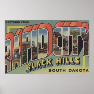 Schnelle Stadt, South Dakota - große Poster