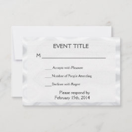 Schnelle und einfache Blindvorlage RSVP Karte