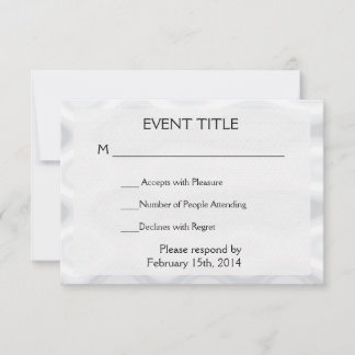 Schnelle und einfache Blindvorlage RSVP Karte