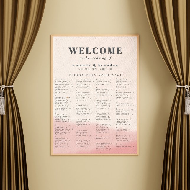 Schnelle und fette Alphabetische Hochzeitskizze Poster (Von Creator hochgeladen)