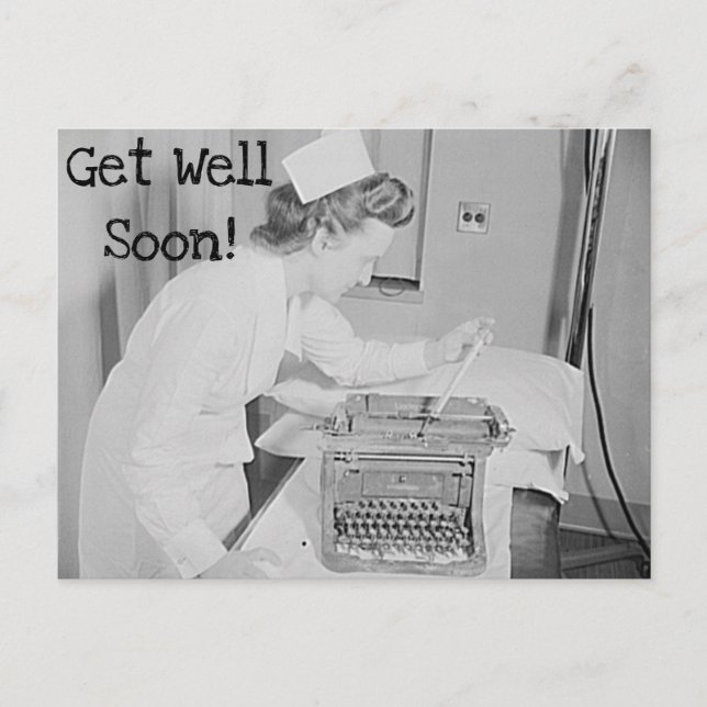 Schnelle und Vintage Schreibmaschine Postkarte (Vorderseite)