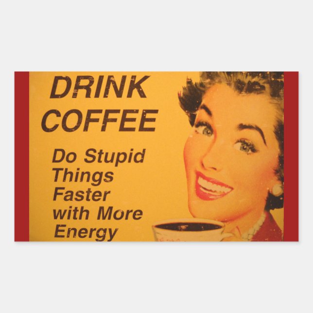 Schneller Dinge tun Rechteckiger Aufkleber (Vorderseite)