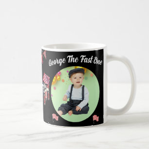 Schneller Eins Rot-Schwarzes Rennwagen 1. Geburts Kaffeetasse