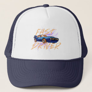 SCHNELLER FAHRER - blau Truckerkappe