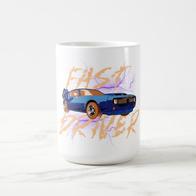 SCHNELLER FAHRER - blaue KAFFEETASSE (Mittel)