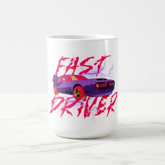 Schneller Fahrer - lila KAFFEETASSE (Mittel)