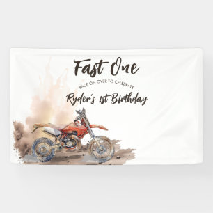 Schneller Kleiner Racer Erster Geburtstag Banner