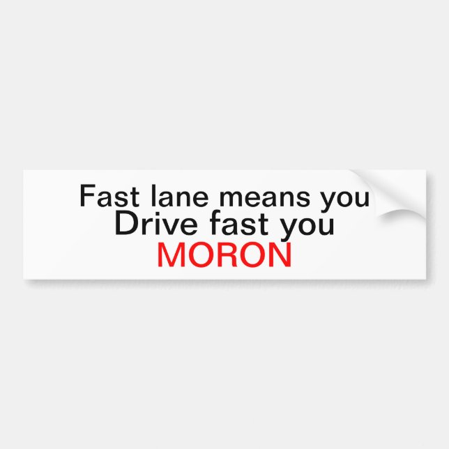 Schneller Lauf Autoaufkleber (Vorne)