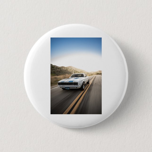 Schneller Muskelwagen Button (Vorderseite)