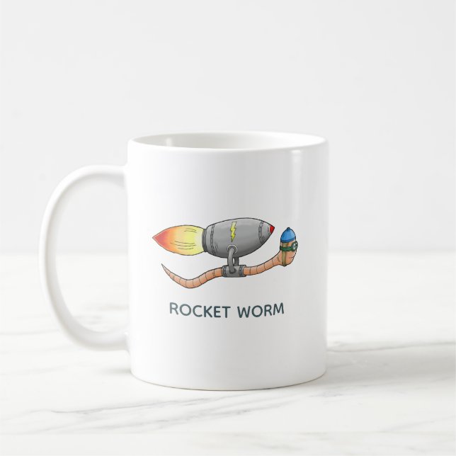 Schneller Raketenwurm Kaffeetasse (Links)