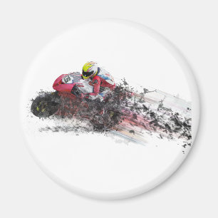 Schnellerer Motorradfahrer Magnet