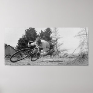 schnelles altes Fahrrad. Poster