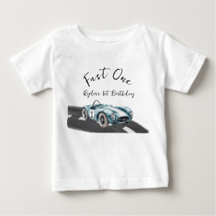 Schnelles Eins Rennwagen Erstes Geburtstag Baby T-shirt