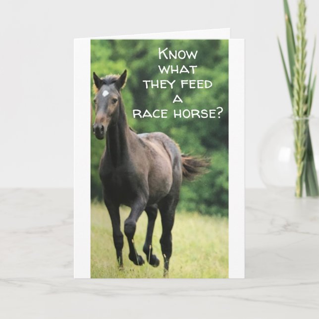 ***SCHNELLES ESSEN FÜR DEN PFERD** ERHALTEN SIE, W KARTE (Vorderseite)