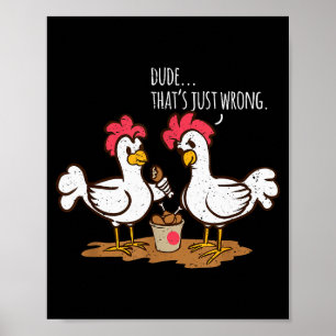 Schnelles Essen Hühnchenflügel Lustige Frittierte  Poster