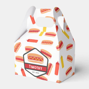 Schnelles Foodmuster Retro Monogramm Geschenkschachtel