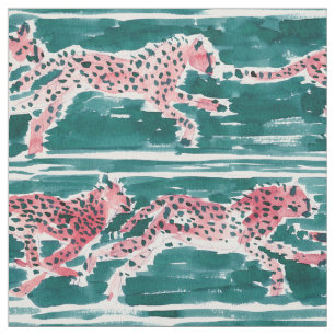 SCHNELLES GEPARDE Safari Boho Chic-Aquarell Stoff
