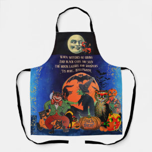 Schnelles Kostüm Halloween Vintage-Druck-Schürze Schürze