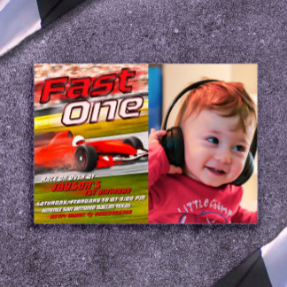 Schnelles Rennen mit Bildereinladung Einladung