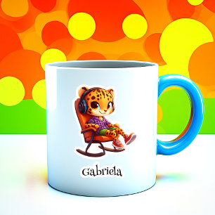 Schnelles Rocken Cheetah Personalisiert Vinyl Stic Aufkleber
