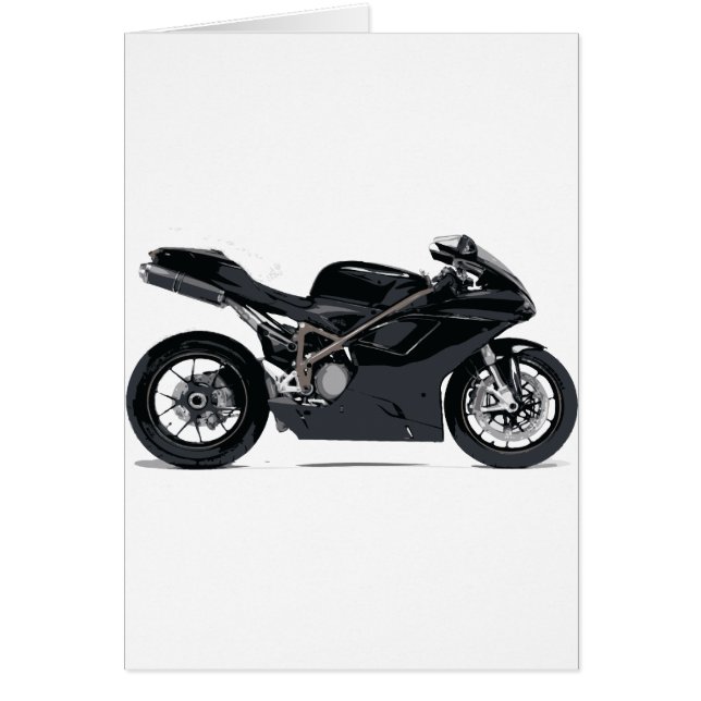 Schnelles schwarzes Motorrad (Vorne)