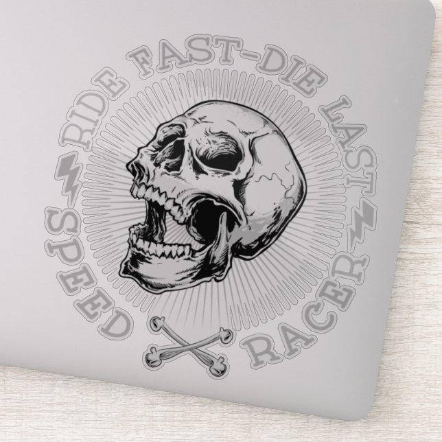 Schnellfahrer-Die der letzten Skull-Speed-Rennknoc Aufkleber (Detail)