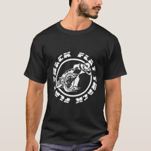 Schnellfahrer mit flachem Motorrad T-Shirt