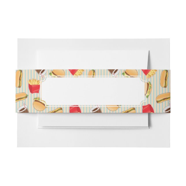 Schnellimbiss-Muster 2 Einladungsbanderole (Vorderseite Beispiel)