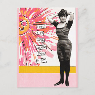 Schnellimbiss Postkarte sechs Monate