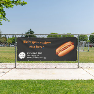 Schnellimbiss-Restaurant oder Diner für Hot Dogs - Banner