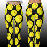 Schnellimbiss Softplayer Niedliche Farbsportarten Leggings<br><div class="desc">Women's Fastpitch Softball Player Custom Color Niedlich Sports Leggings: Niedlich und einfach. Hellgelbe Softballs auf schwarzem Hintergrund. Sie können die Hintergrundfarbe von schwarz auf eine andere Farbe ändern, indem Sie auf die Schaltfläche "Anpassen" klicken und dann eine Farbe auswählen, in der auf der rechten Seite des Bildschirms "Hintergrundfarbe auswählen" steht....</div>