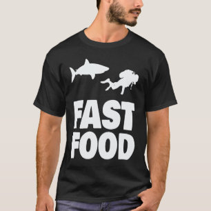 Schnellimbiss-Taucher Haifisch Tauchen Taucher Nie T-Shirt