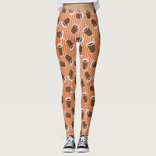 Schnellimbißmuster 2 leggings (Vorderseite)