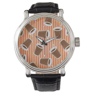 Schnellimbißmuster Armbanduhr