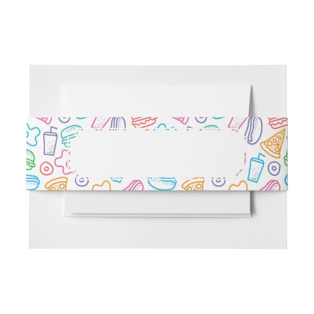 Schnellimbißmuster Einladungsbanderole (Vorderseite Beispiel)