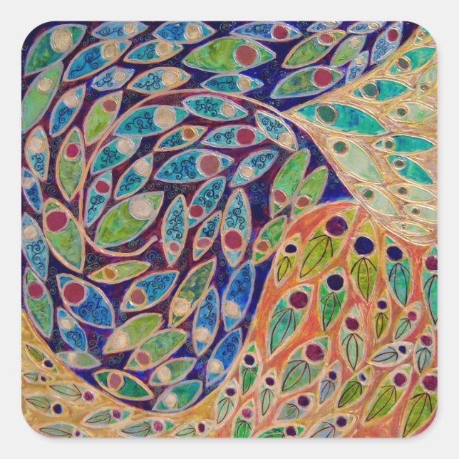 Schnellkleber Quadratischer Aufkleber (Vorderseite)