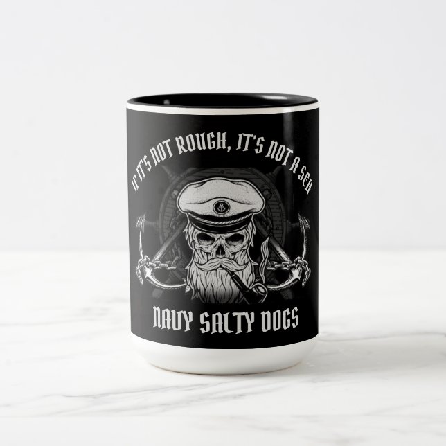 SCHNELLSAILOREN / HUNDE DER VERKAUFSLEISTUNG ZWEIFARBIGE TASSE (Mittel)