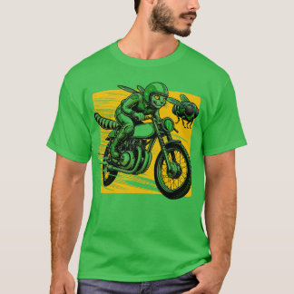Schnellste Motorradkatze Cicadas Feline Biker T-Shirt