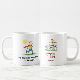 Schnellster Papa der Welt Lustiger personalisierte Kaffeetasse