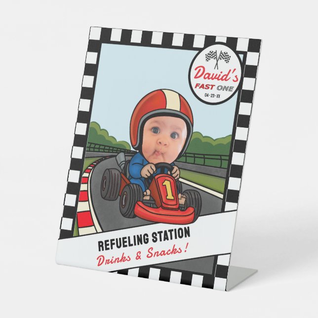 Schnelltankstation - Getränke und Snacks Sockelschild (Vorderseite)