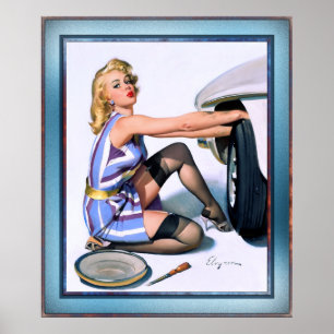 Schnellwechsel von Gil Elvgren Poster