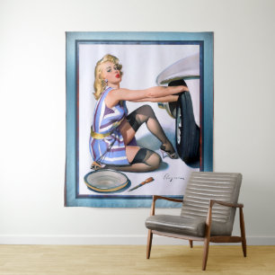 Schnellwechsel von Gil Elvgren Wandteppich